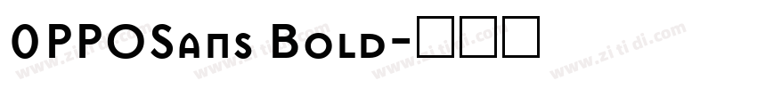0PPOSans Bold字体转换